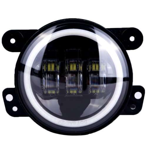 Fog Lights - LED Angel Eye Fog Light - 90mm White Fog + White Angel Right LED Fog Light