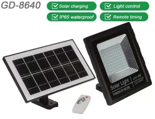 40W Solar Light - LED 40W Solar Floodlight - GD-8640 40W Solar Light