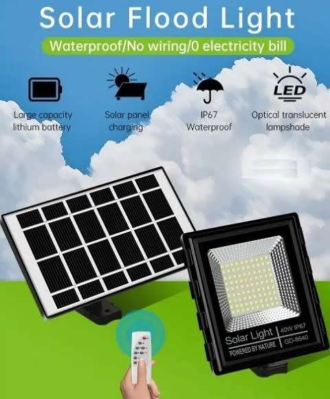 40W Solar Light - LED 40W Solar Floodlight - GD-8640 40W Solar Light