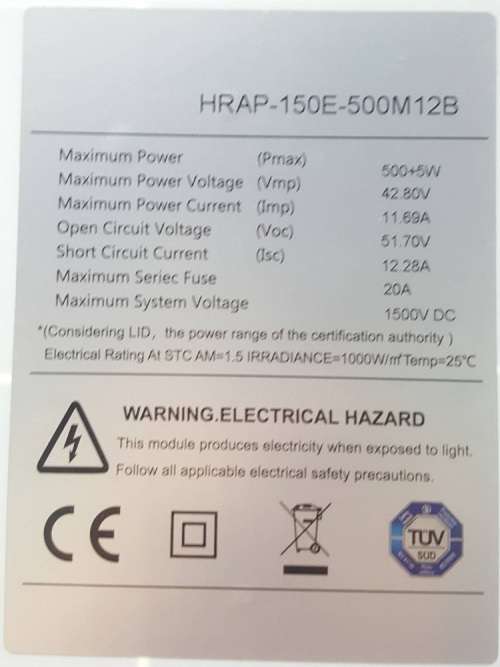 500W Solar Panel - Mono Cell 500W Solar Panel - Inkwe500W Mono Cell Solar Panel