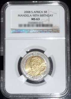 MANDELA BIRTHDAY 2008 MS63 R5 COIN NGC GRADED