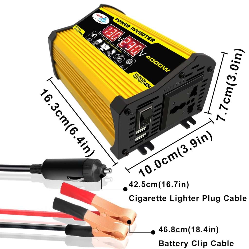 Legend II Generation 12V to 220V 4000W Car Power Inverter