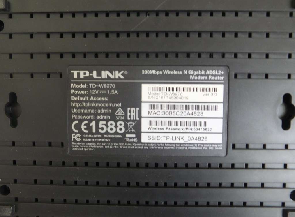 TP-LINK 300Mps Wireless N Gigabit ADSL2+ Modem Router