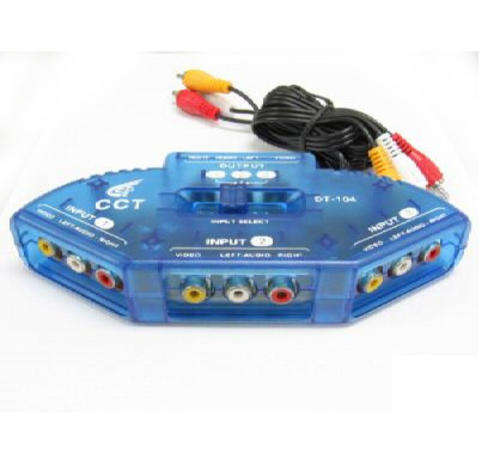 3 Port RCA AV Video Game Selector Switcher