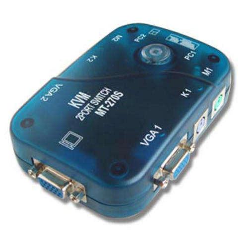 2 PORT PS2 KVM SWITCH box CONTROLER for LCD VGA Monitor