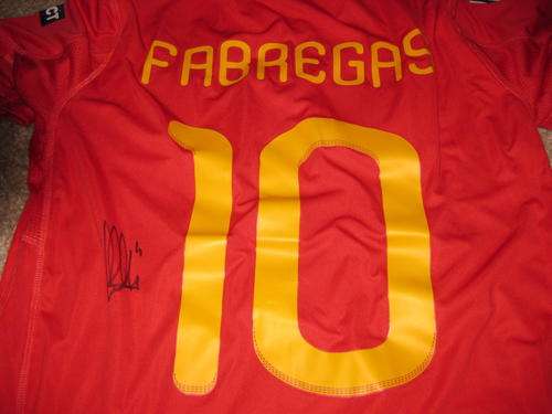 Cesc Fabregas signed Spain World Cup home shirt WOW