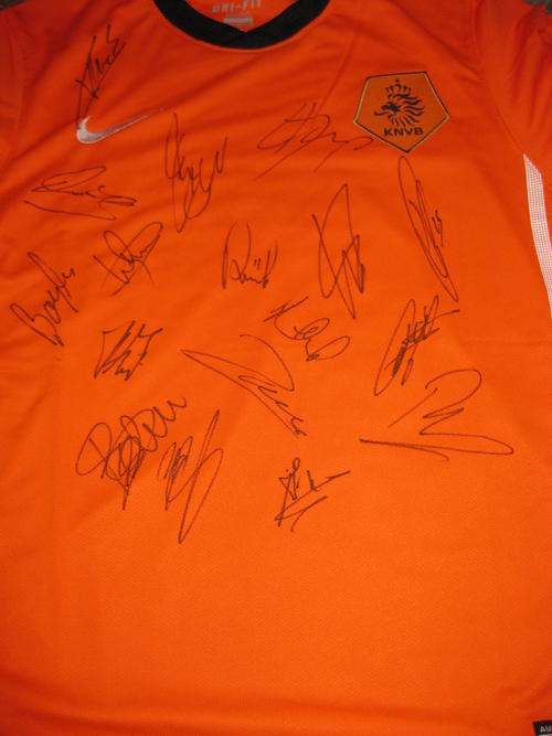 Holland Squad signed World Cup 2010 home shirt! Sneijder Robben