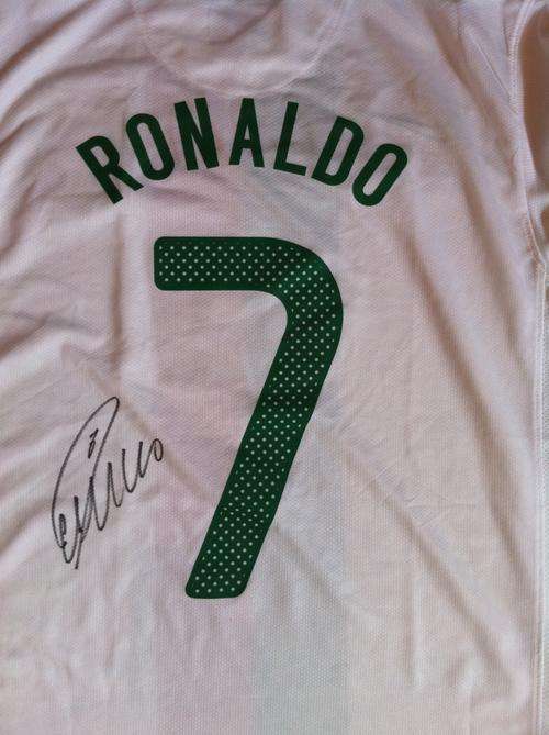 Cristiano RONALDO signed Portugal World Cup 2010 away shirt