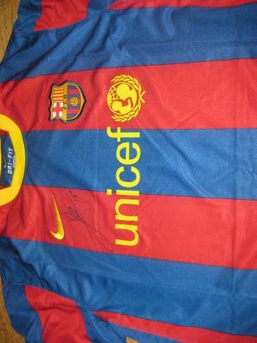 Lionel Messi signed FC Barcelona 2010-11 home shirt SALE