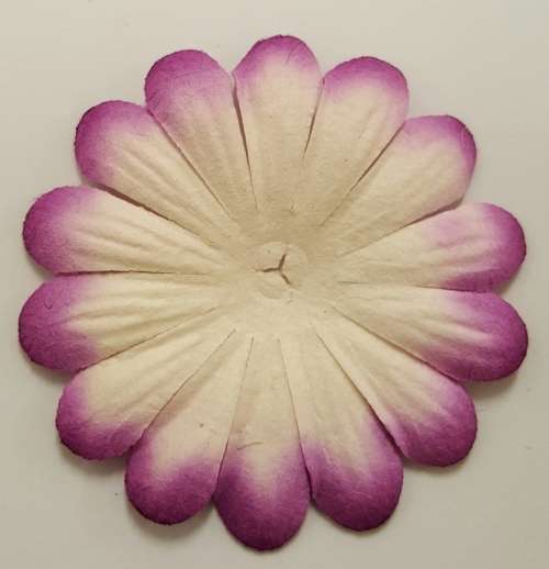 FLAT FLOWERS PURPLE WHITE - 45mm