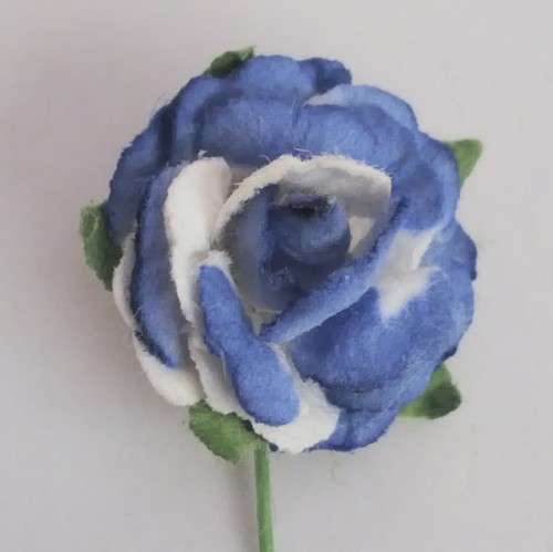 Paper Flower 6p - Blue White 18- 20mm