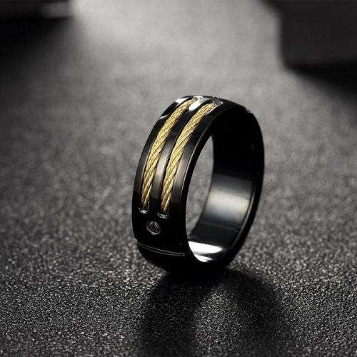 Exquizite Unique Dual Finish Cables and Screw Design Men's Wedding Band