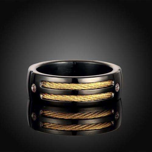 Exquizite Unique Dual Finish Cables and Screw Design Men's Wedding Band