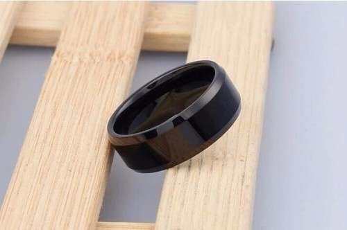 Stylish Black Men's Stainless Steel Ring