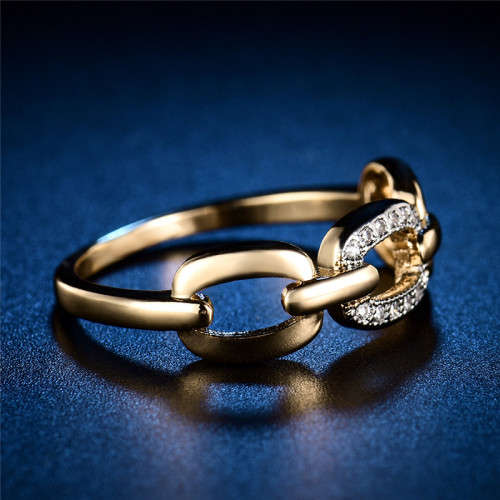 Exquizite Gold Polished Infinity Collection Ring