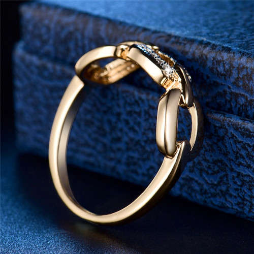 Exquizite Gold Polished Infinity Collection Ring