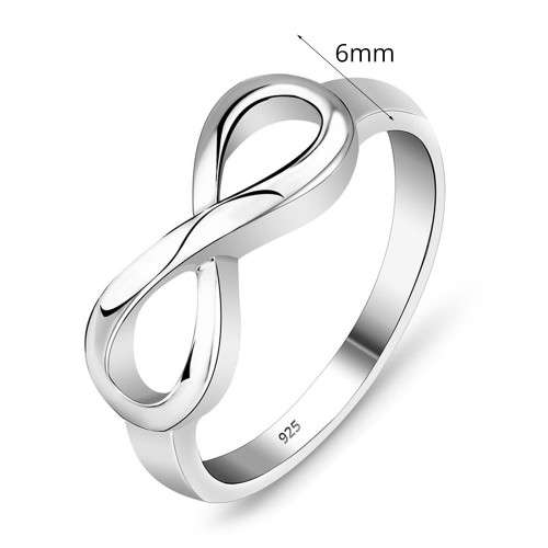 Exquizite Silver polished Infinity ring