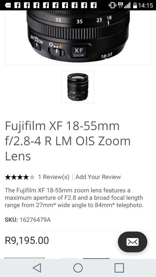Fujifilm XF 18-55mm f/2.8-4 R LM OIS Zoom Lens