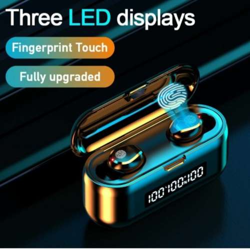 POWERFUL || TRUE WIRELESS EARBUDS PRO || FINGERPRINT TOUCH || CHARGING CASE WITH POWER BANK ||