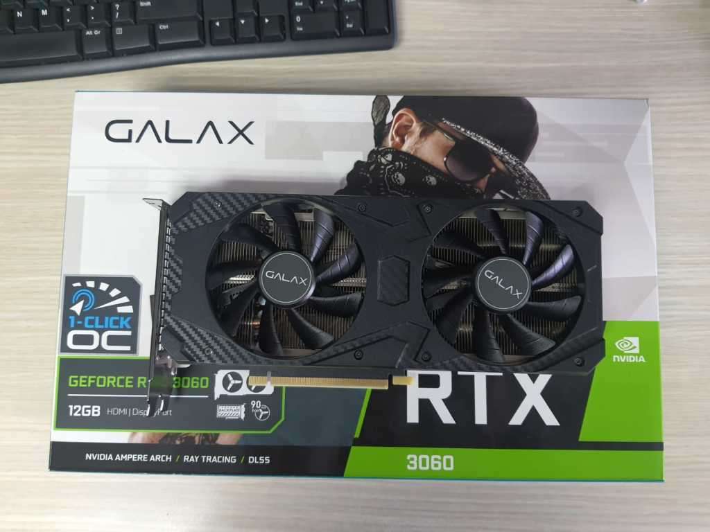 Galax GeForce RTX 3060 1-Click OC Edition 12GB GDDR6 192-bit PCI-E 4.0 Desktop Graphics Card