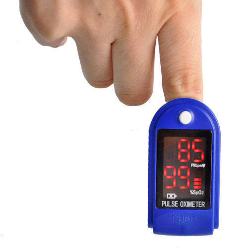 Fingertip Pulse Oximeter Blood Oxygen Monitor + Case + Strap
