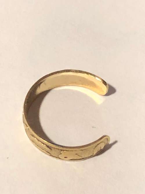 Gold - D-Shape Band Adjustable - Ring Hallmarked* 9ct