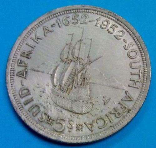 1952 Union Silver 5 Shillings