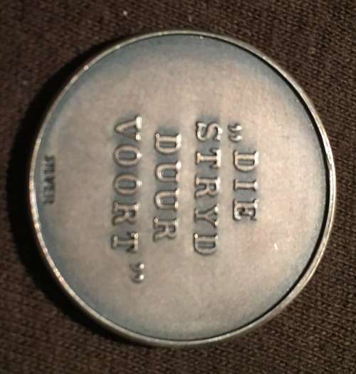 IG Strijdom Silver hallmarked medallion