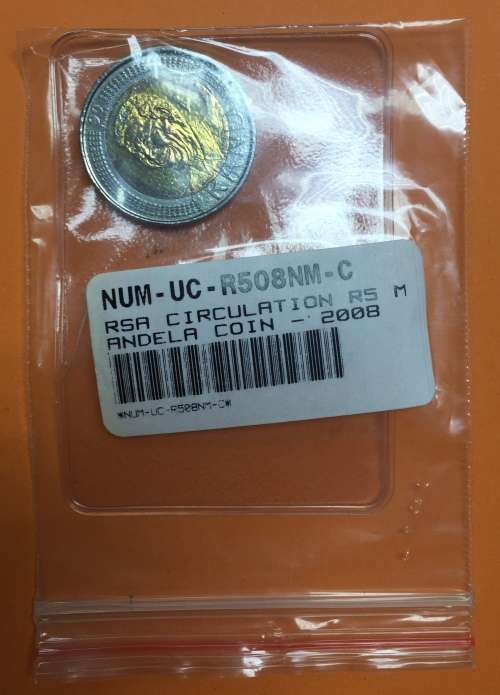 90 Years Mandela R5 - 2008. Still sealed as issued by the SA Mint