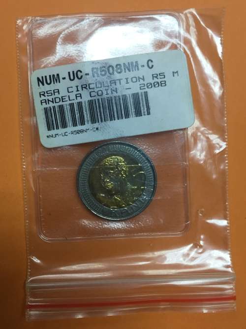 90 Years Mandela R5 - 2008. Still sealed as issued by the SA Mint