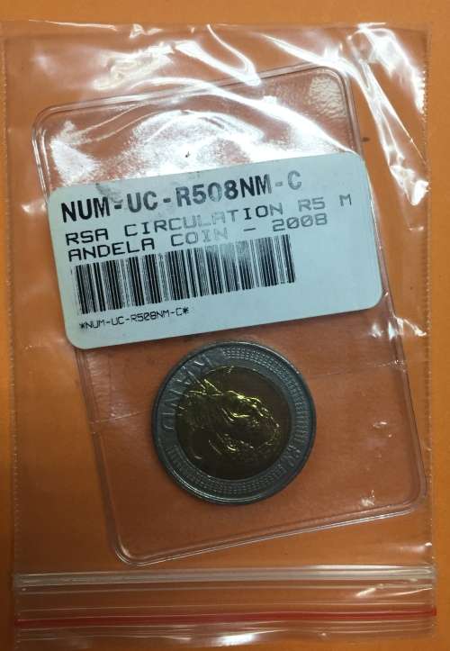 90 Years Mandela R5 - 2008. Still sealed as issued by the SA Mint