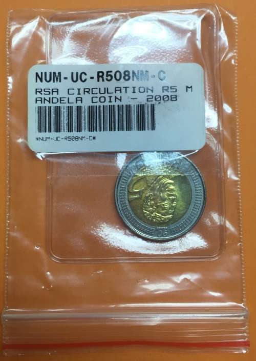 90 Years Mandela R5 - 2008. Still sealed as issued by the SA Mint