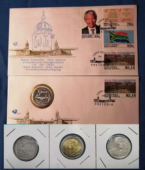 Inauguration set with the R5 still in the capsule as well as the other 3 coins in the pic