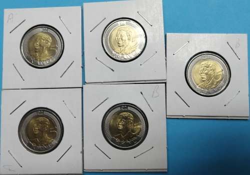 2008  MANDELA  R5  90th  BIRTHDAY  Coins