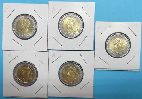 2008  MANDELA  R5  90th  BIRTHDAY  Coins
