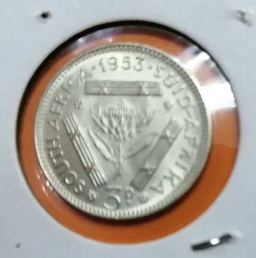 1953 SA Union 3D Tickey UNC