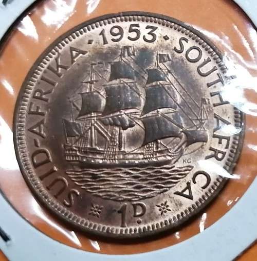 1953 SA Union 1D UNC