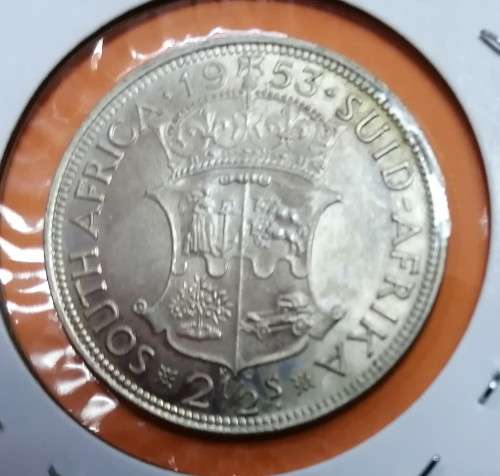 1953 Union Silver 2/6Shilling Half Crown UNC