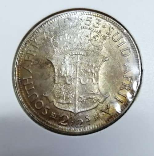 for Nicolas Muller only 1953 Union Silver 2/6Shilling Half Crown UNC