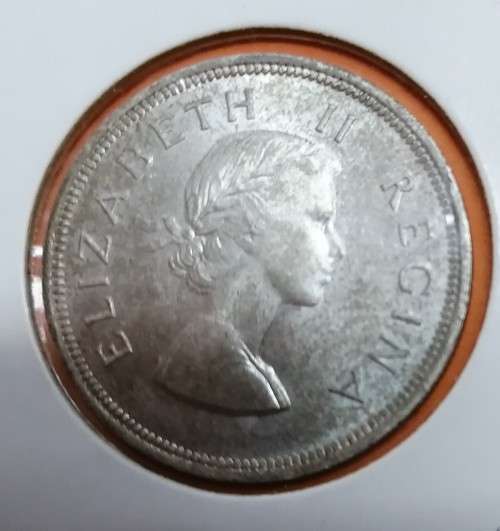 1953 Union Silver 2/6Shilling Half Crown UNC