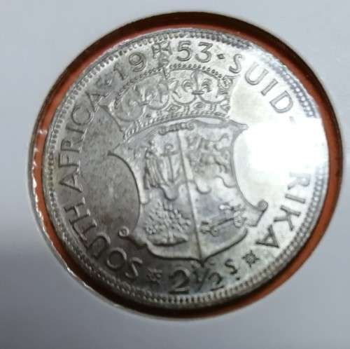 1953 Union Silver 2/6Shilling Half Crown UNC