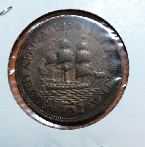 1954 SA Union 1/2 Penny  SCARCE