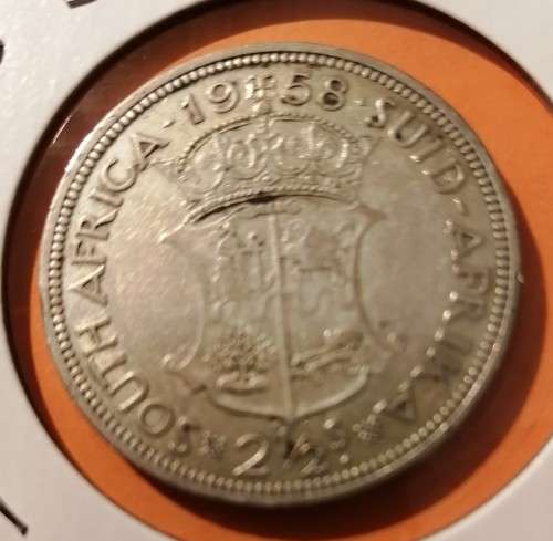 1958 SA Union 2/6 Half crown