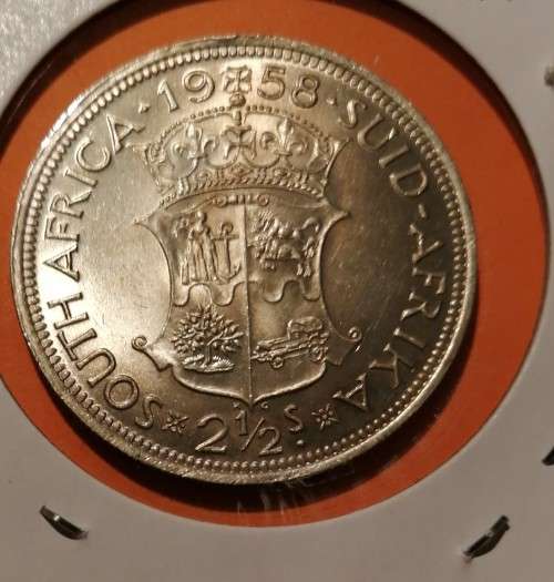 1958 SA Union 2/6 Half crown UNC