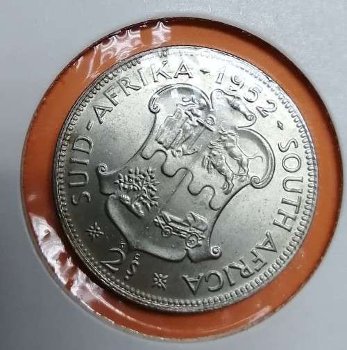 1952 SA Union 2 Shilling UNC