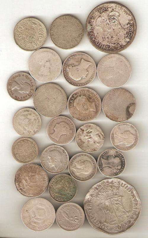 Collection of silver coins at less than silver value