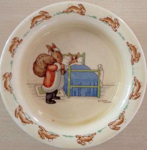 Royal Doulton Bunnykins bowl Barbara Vernon Santa Claus early piece