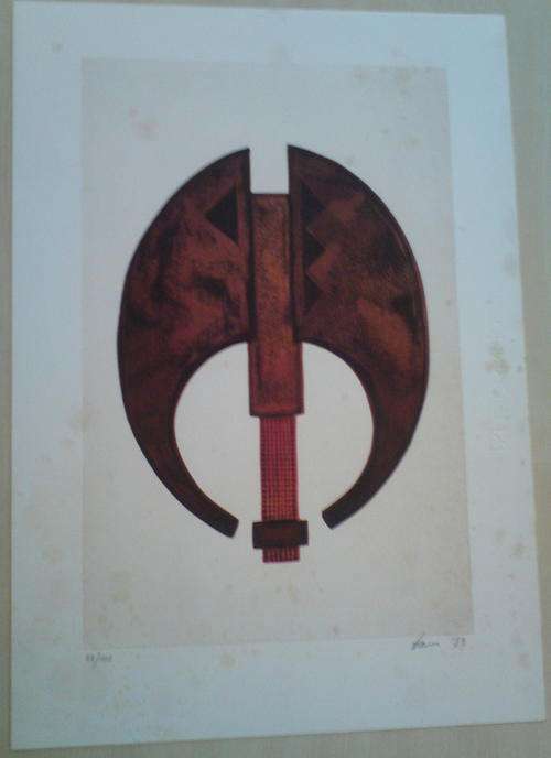Hannes HARRS (1927-2006) african print 33/105 1983 abstact form