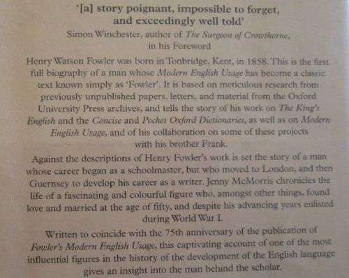 The Warden of English - The Life of H.W. Fowles - Jenny McMorris