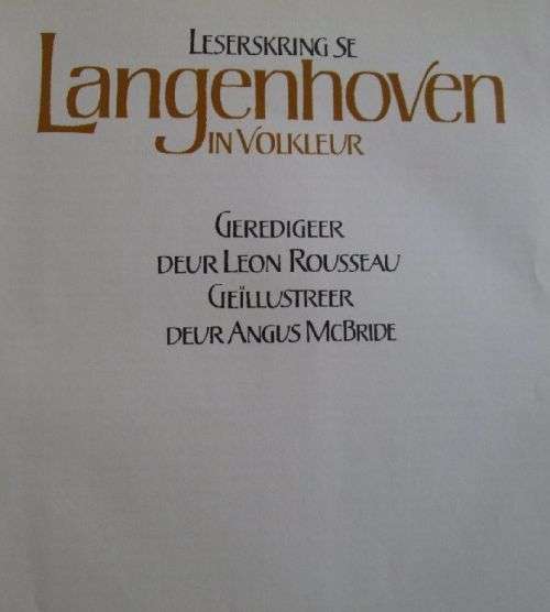 Leserskring se Langenhoven in Volkleur